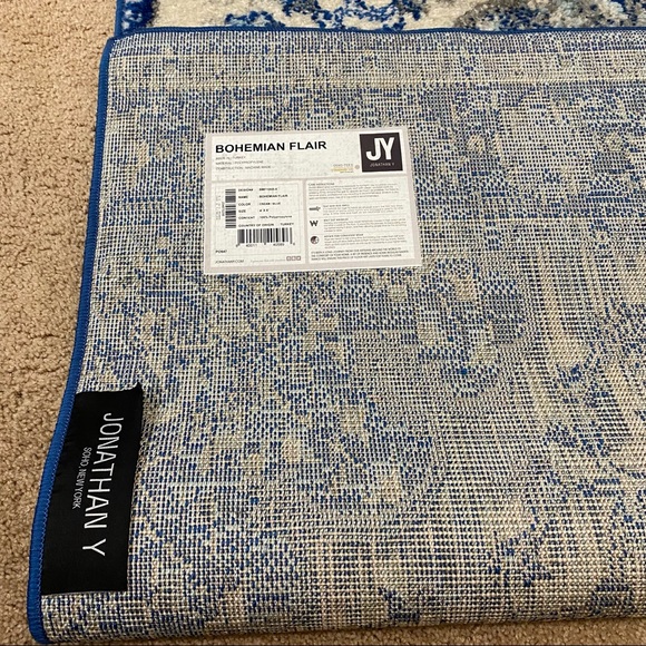 Jonathan Y Blue Area Rug, 4’ x 6’ - Picture 4 of 4